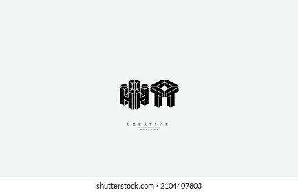 Alphabet letters Initial Monogram Logo HT TH H T