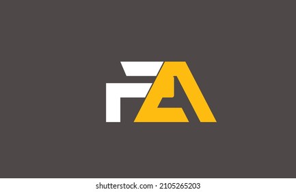 Alphabet letters Initials Monogram logo FA, AF, F and A