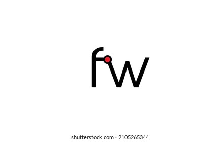 Alphabet letters Initials Monogram logo FW, WF, F and W