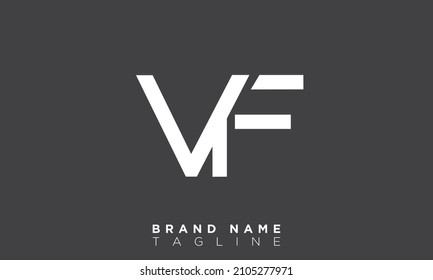 Alphabet letters Initials Monogram logo VF, FV, V and F