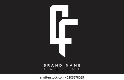 Alphabet letters Initials Monogram logo CF, FC, C and F