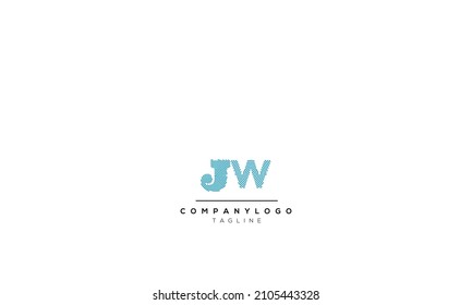 Alphabet letters Initials Monogram logo JW, JW INITIAL, JW letter
