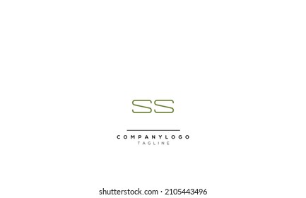 Letras alfabéticas Iniciales Monograma SS, SS INITIAL, letra SS