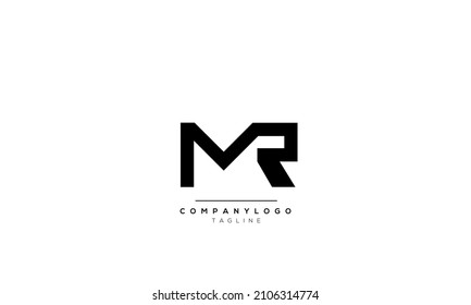 Alphabet letters Initials Monogram logo MR, MR INITIAL, MR letter