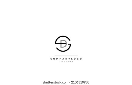 Alphabet letters Initials Monogram logo SD, SD INITIAL, SD letter