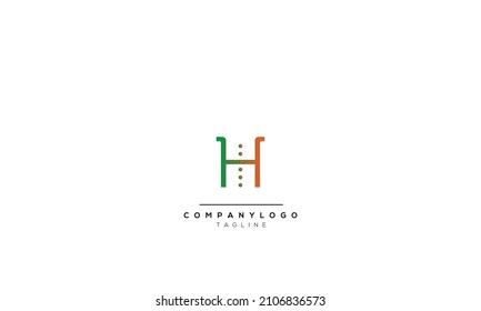 Letras alfabéticas Iniciales Monograma H, H INICIAL, letra H