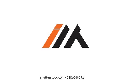 Letras alfabéticas Iniciales Monograma IA, AI, I y A