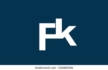 Alphabet letters Initial Monogram Logo FK, KF, F und K