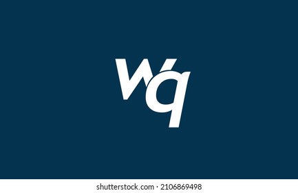 Alphabet letters Initials Monogram logo WQ, QW, W and Q