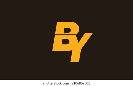 Alphabet letters Initials Monogram logo BY, YB, B and Y
