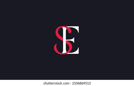 Alphabet letters Initials Monogram logo SE, ES, S and E