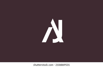 Alphabet letters Initials Monogram logo AJ, JA, A and J