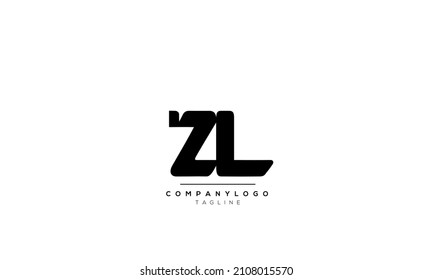 Letras alfabéticas Iniciales Logotipo Monograma ZL, ZL INITIAL, letra ZL