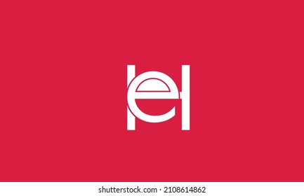 Alphabet letters Initials Monogram logo EH, HE, E and H