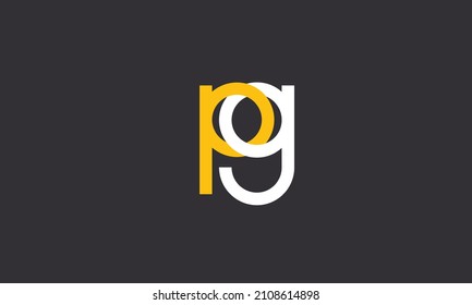 Alphabet Buchstaben Initial Monogram Logo PG, GP, P und G