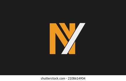 Alphabet letters Initials Monogram logo NY, YN, N and Y