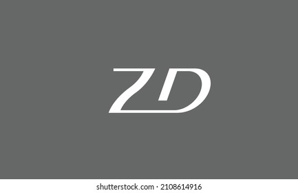 Alphabet letters Initial Monogram Logo ZD, DZ, Z und D