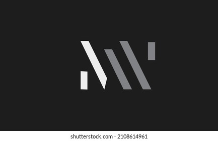 Alphabet letters Initials Monogram logo MV, VM, M and V