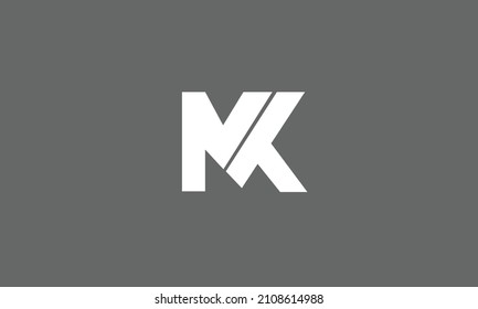 Alphabet letters Initials Monogram logo MK, KM, M and K