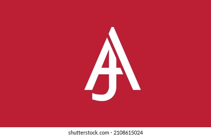 Letras alfabéticas Iniciales Logotipo Monograma AJ, JA, A y J
