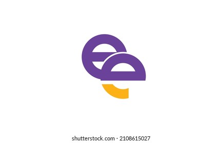 Alphabet letters Initial Monogram Logo EE