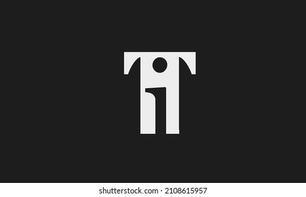 Alphabet letters Initial Monogram Logo TI, IT, T und I