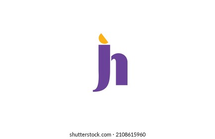 Alphabet letters Initials Monogram logo JH, HJ, J and H