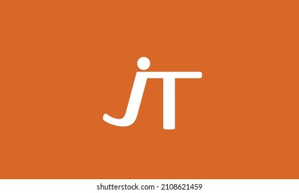 Letras alfabéticas Iniciales Logotipo Monograma JT, TJ, J y T