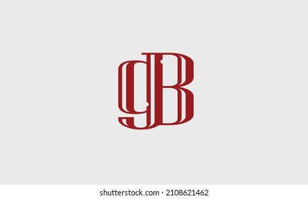 Alphabet letters Initials Monogram logo GB, BG, G and B