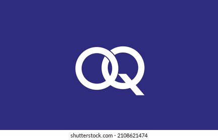 Letras alfabéticas Iniciales Logotipo Monograma OQ, QO, O y Q