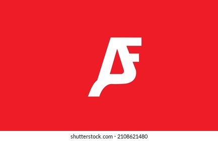 Alphabet letters Initials Monogram logo AF, FA, A and F