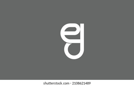 Letras alfabéticas Iniciales Monograma ED, DE, E y D