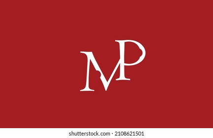Alphabet letters Initials Monogram logo MP, PM, M and P
