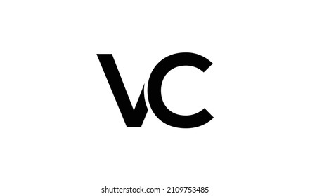 Alphabet letters Initials Monogram logo CV, VC, C and V