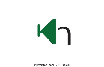 Alphabet letters Initials Monogram logo KH, HK, K and H