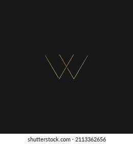 Letras alfabéticas Iniciales Logo Monograma WY, YW, W e Y
