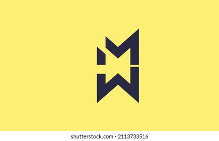 Alphabet letters Initial Monogram Logo MW, WM, M und W