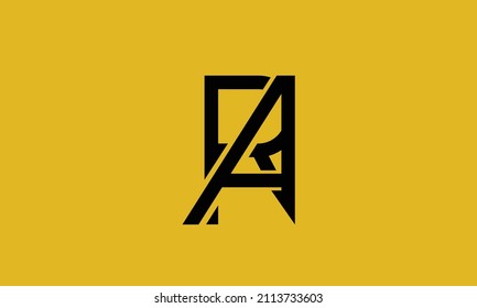 Alphabet letters Initials Monogram logo RA, AR, R and A