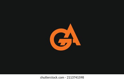Alphabet letters Initials Monogram logo GA, AG, G and A