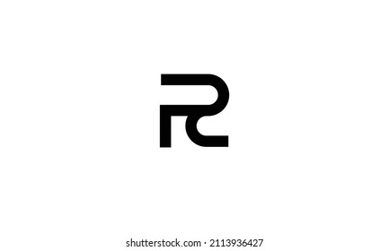 Letras alfabéticas Iniciales Monograma PR P R