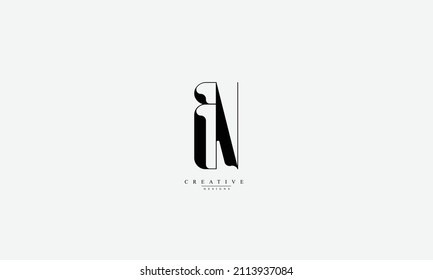Alphabet letters Initials Monogram logo BN NB B N
