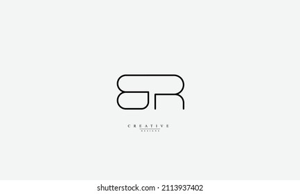 Alphabet letters Initials Monogram logo BR RB B R