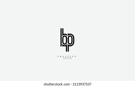 Alphabet letters Initials Monogram logo bp pb b p