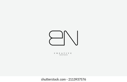 Alphabet letters Initials Monogram logo BN NB B N