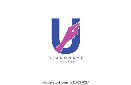 Alphabet letters Initials Monogram logo U,U INITIAL, U letter 