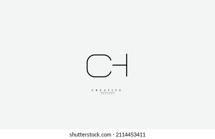 Alphabet letters Initials Monogram logo CH HC C H
