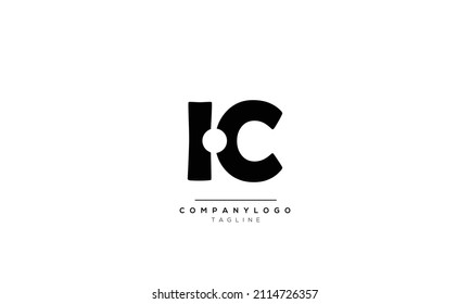 Alphabet letters Initials Monogram logo IC, IC INITIAL, IC letter