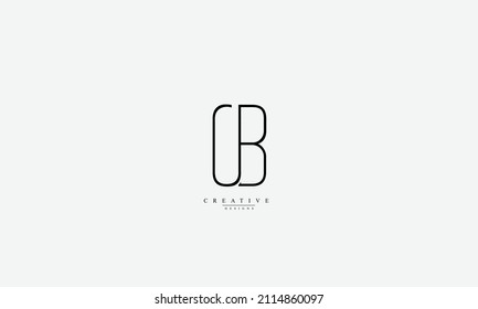 Letras alfabéticas Iniciales Monograma CB BC C B