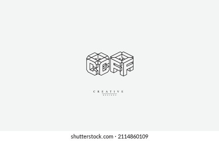 Alphabet letters Initials Monogram logo CF FC C F