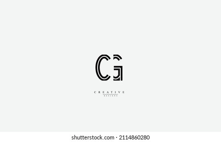 Alphabet letters Initials Monogram logo CG GC C G